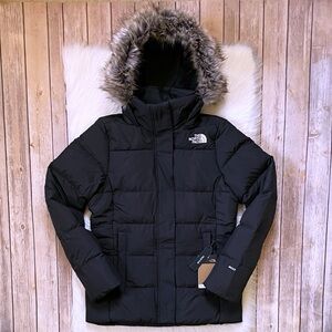 The North Face Black Puffer Jacket with Fur Hood
